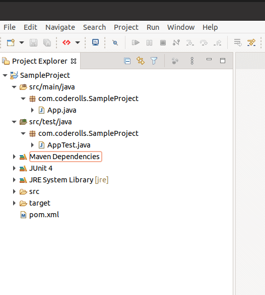 A Maven project Structure in Eclipse